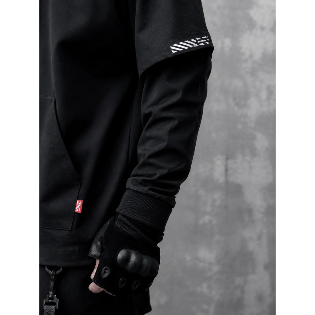 Layered Techwear Hoodie – Harajuku Streetwear