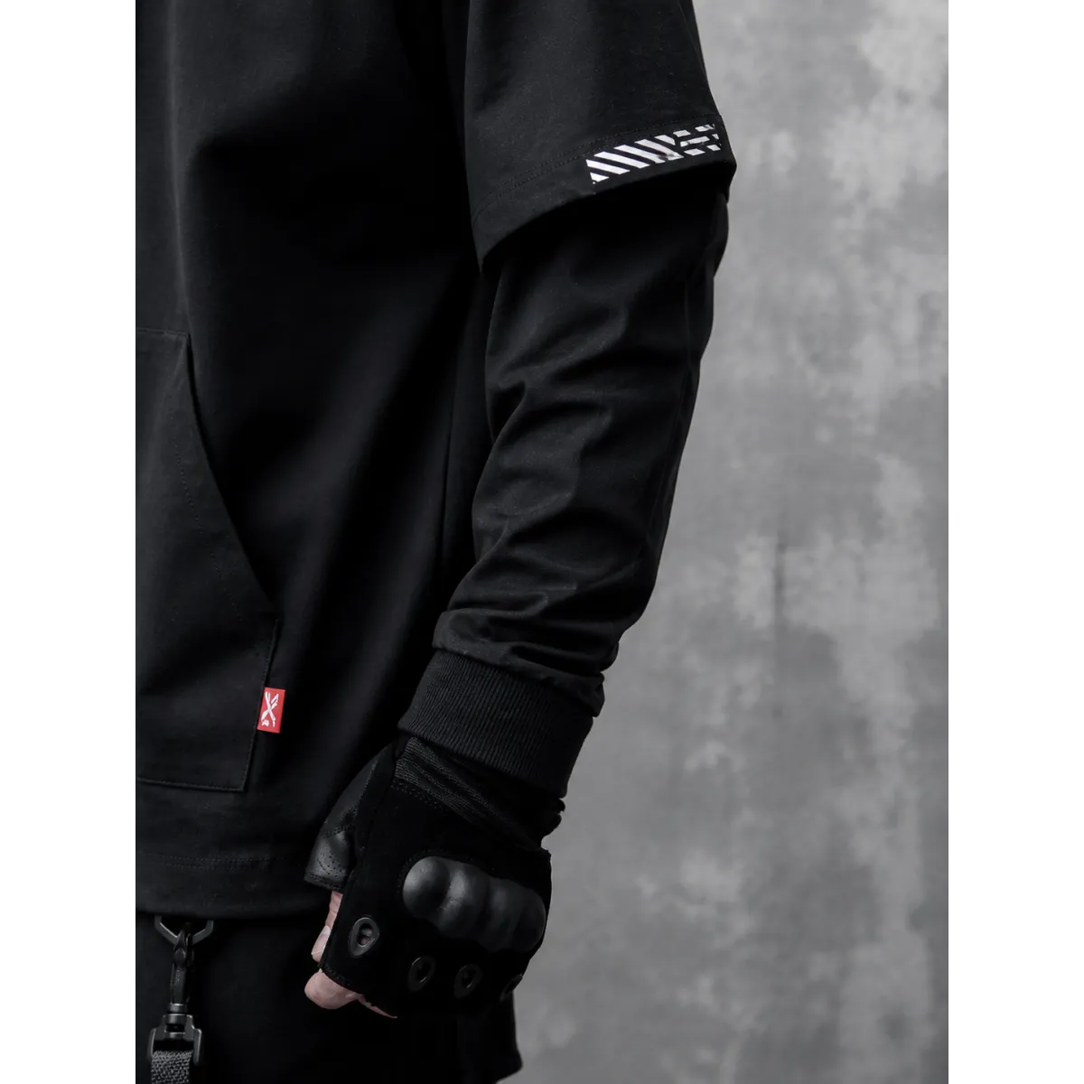 Layered Techwear Hoodie – Harajuku Streetwear