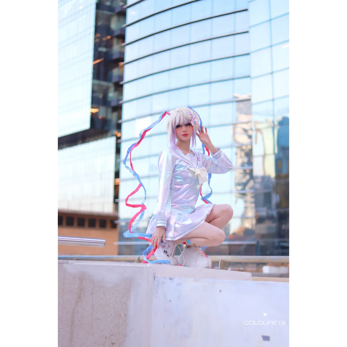 Needy Girl Overdose/Angel Carnival Party Costume - Laser JK Sailor Suit Halloween Cosplay