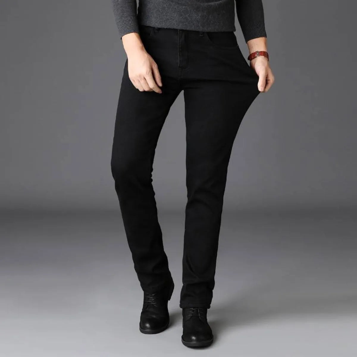 Men's Black Straight Pants