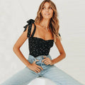 Lace Up Crop Tops