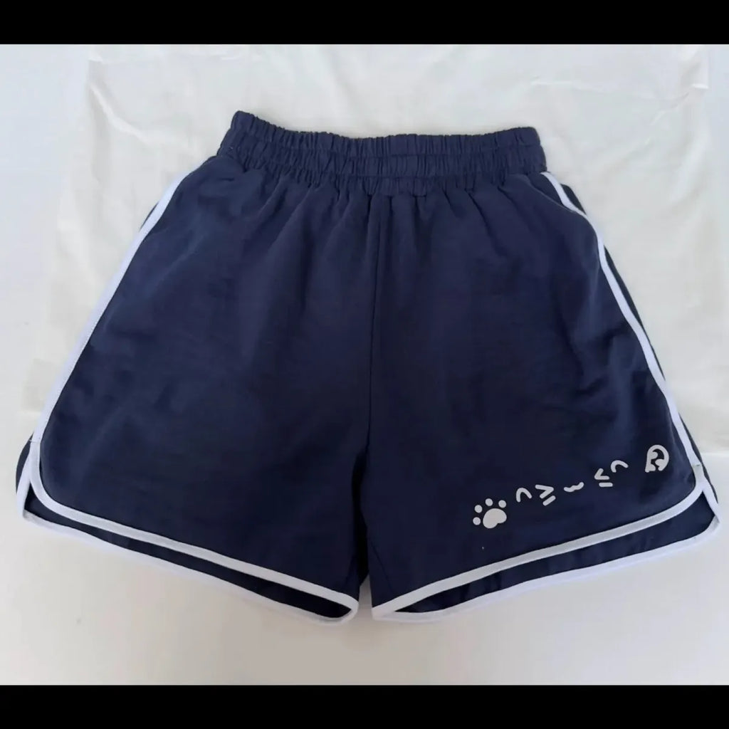 Harajuku Cat Print Summer Shorts