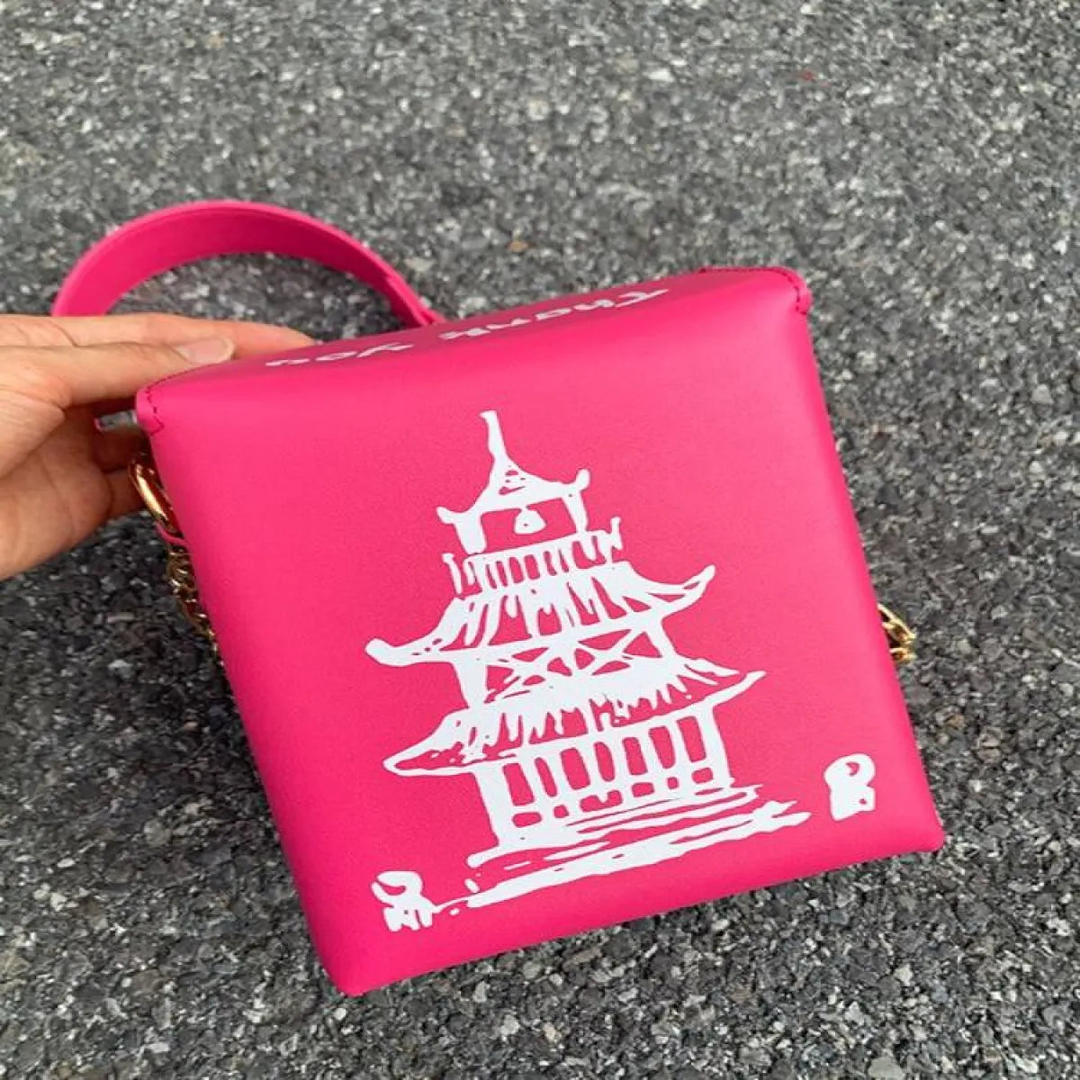 Chinese Takeout Box Chain Bag