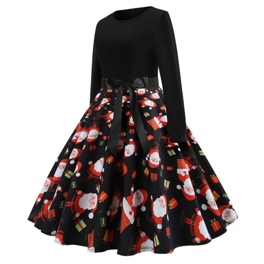 Women's Christmas Styled Swing Dress
