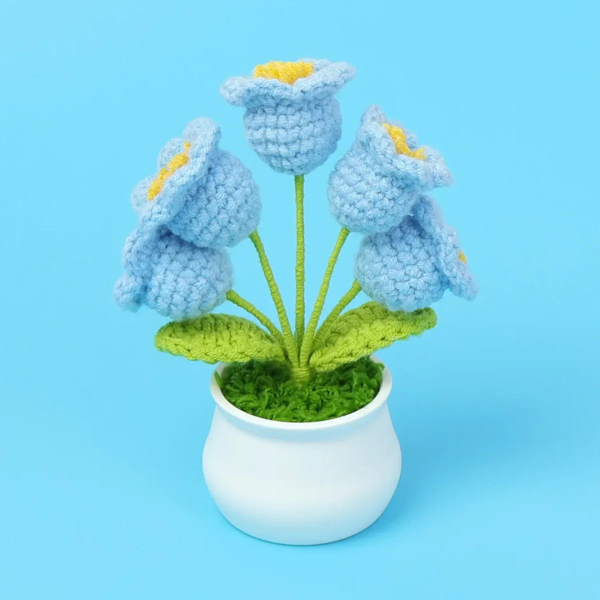 Handmade Crochet Lily Plush – Potted Flower Decor for Desk or Gift