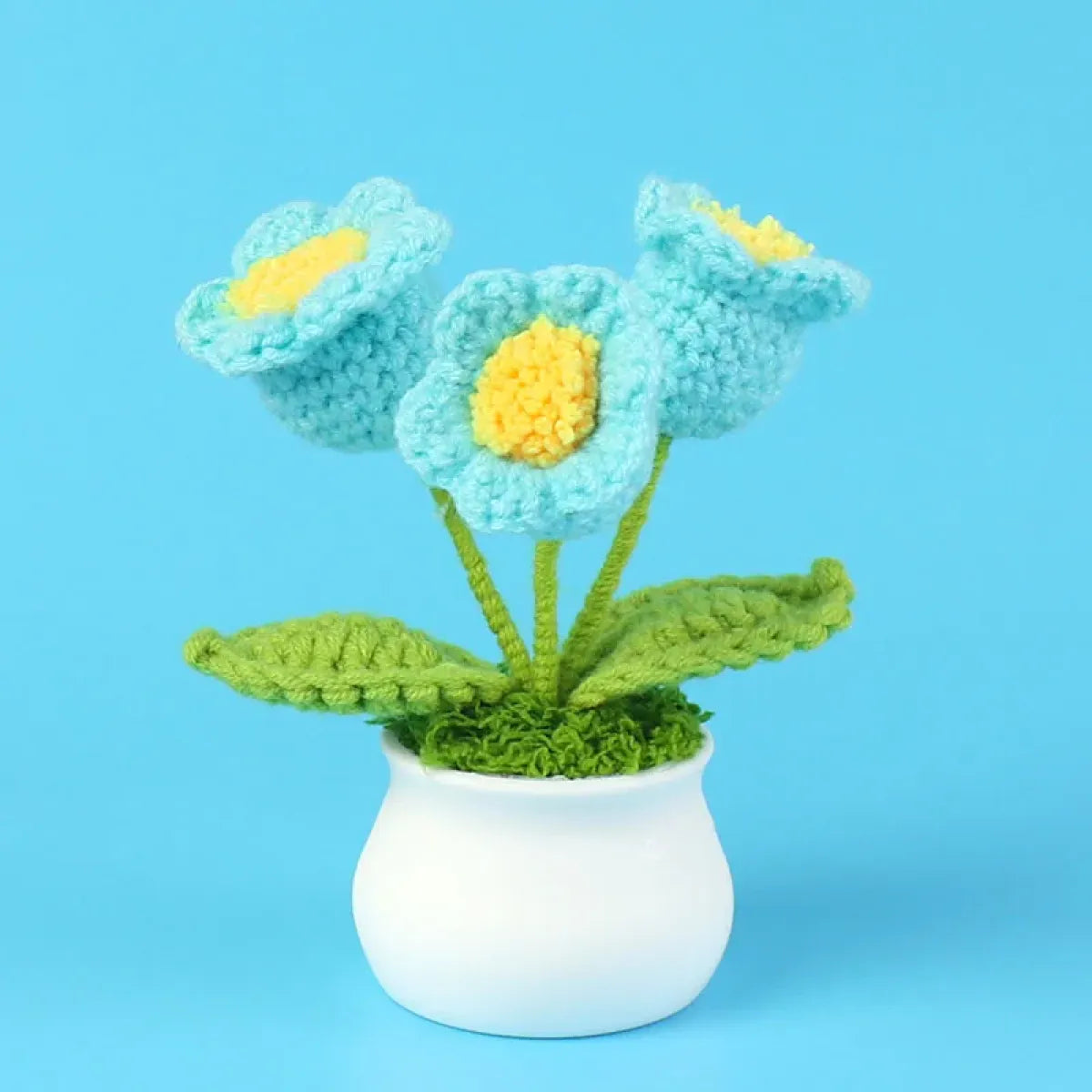 Handmade Crochet Lily Plush – Potted Flower Decor for Desk or Gift