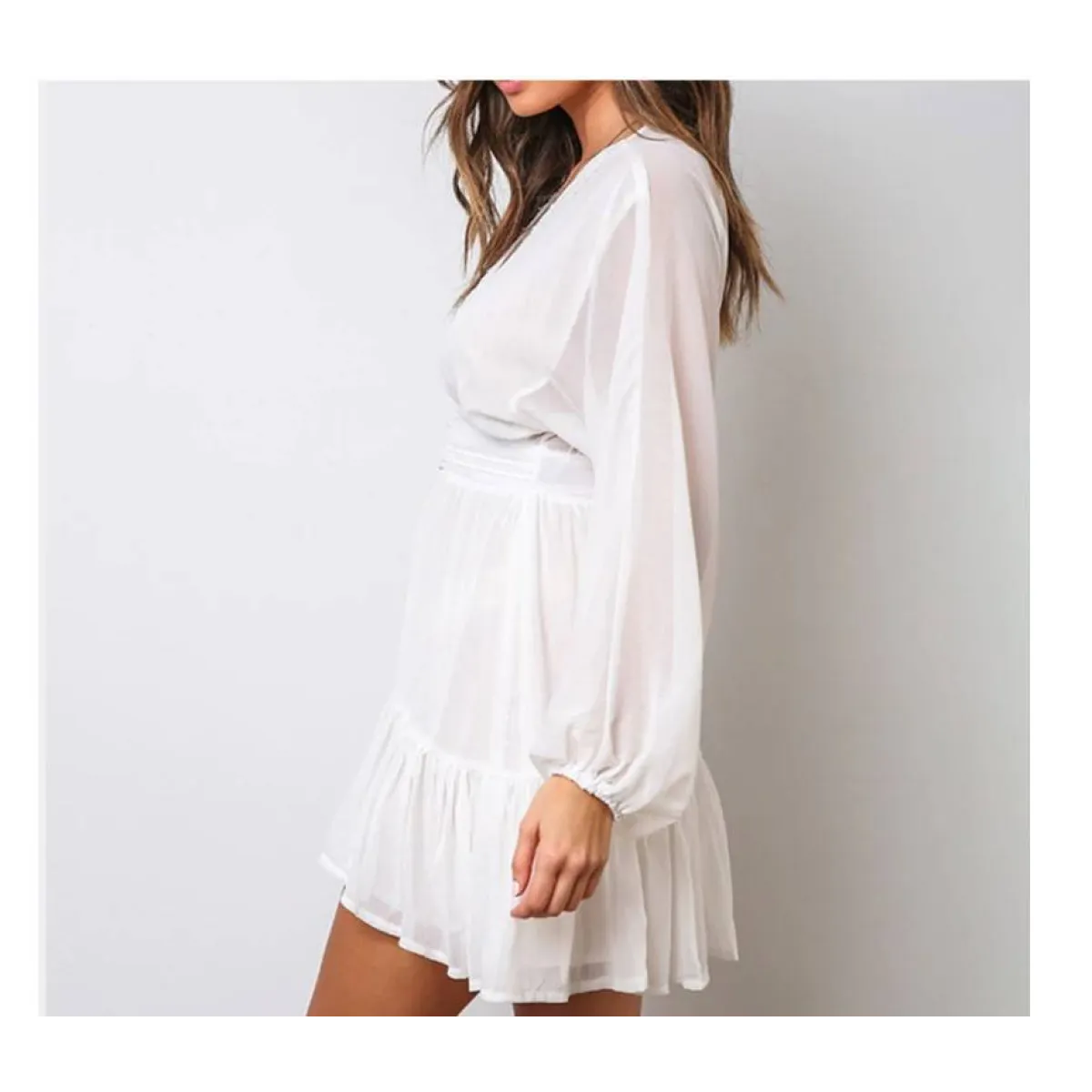 Deep-V Mini Dress