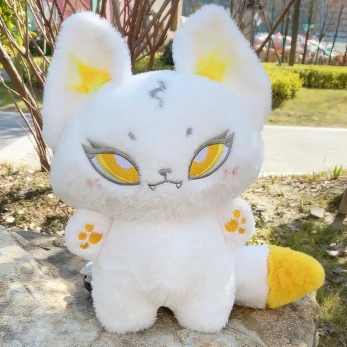 Kawaii Emotion Wolf Plush Toy - Cute Stuffed Wolf Doll