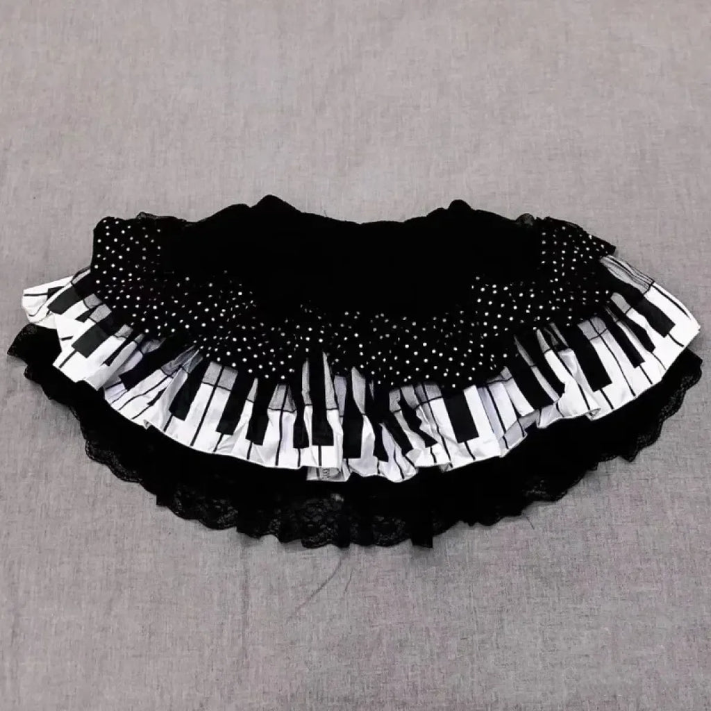Harajuku Gothic Lolita Lace Skirt – Y2K Punk Fairy Grunge Kawaii