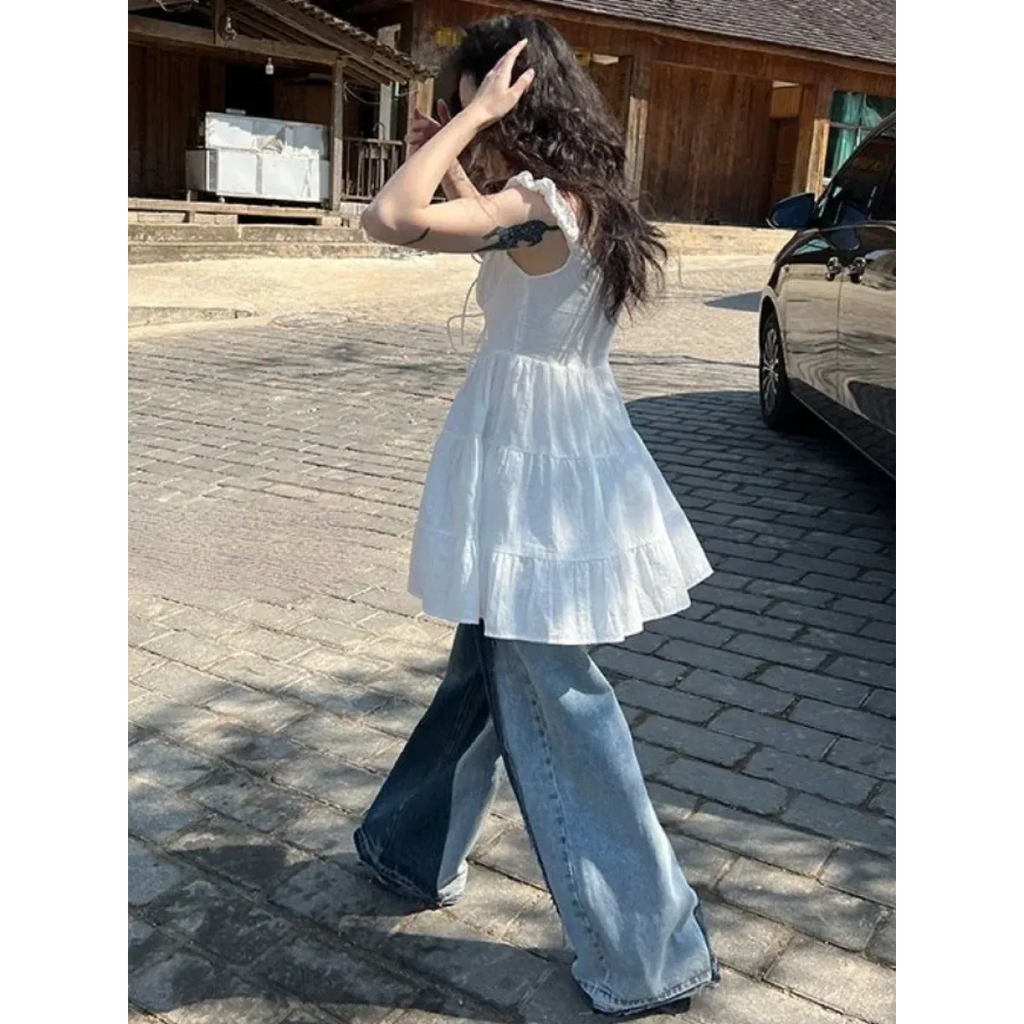 Fairy Kei Ruffle Tie Dress