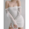 Mesh Ruched Dresses