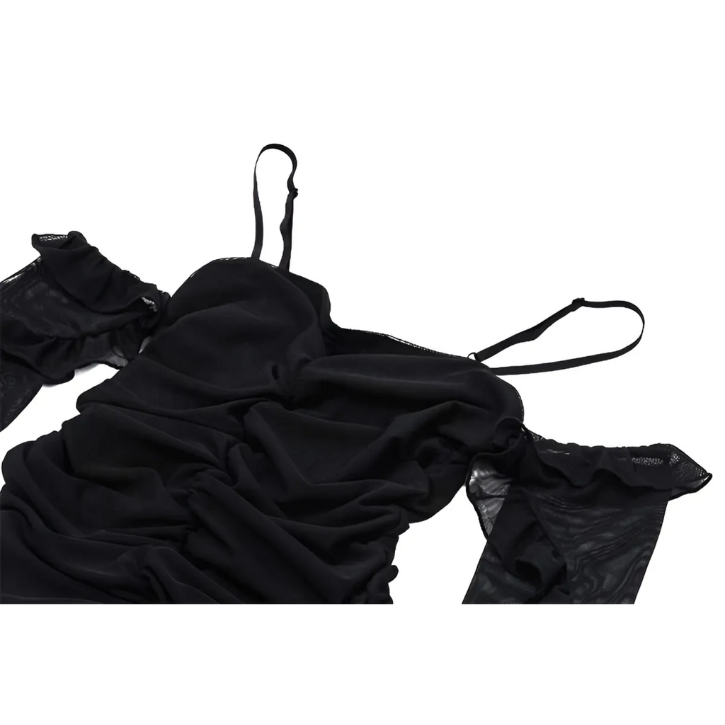 Mesh Ruched Dresses