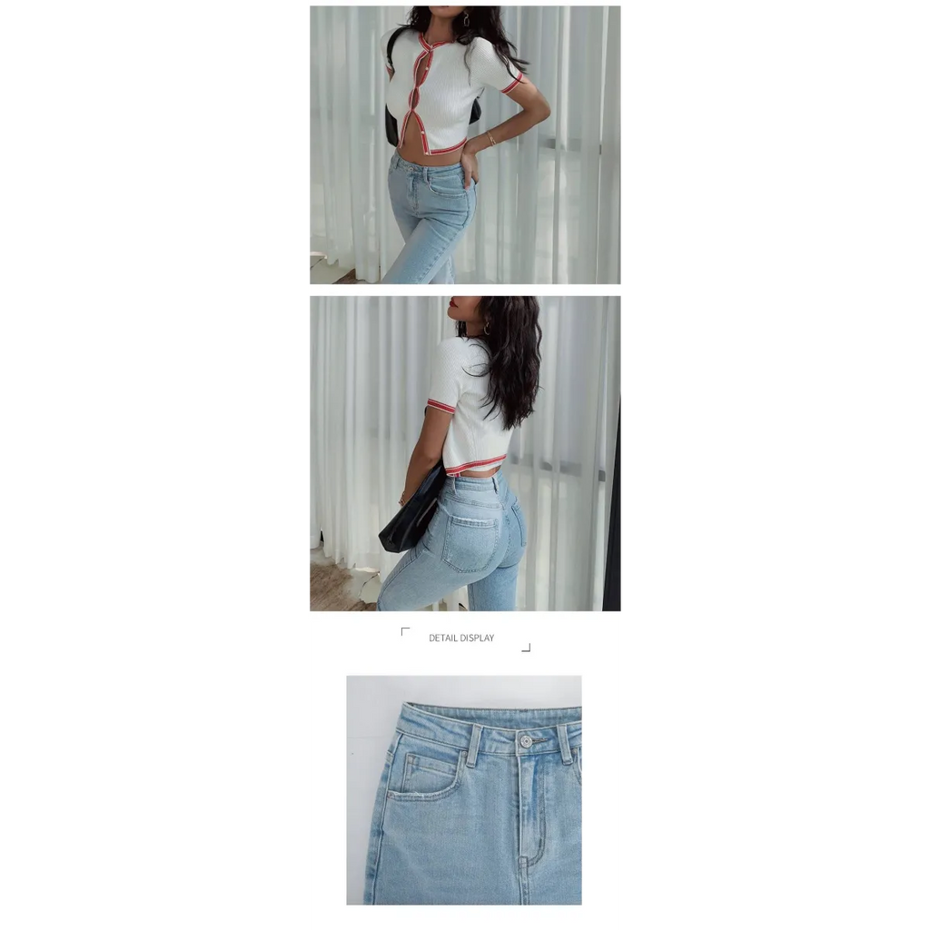 Flared High Waist Skinny Jeans