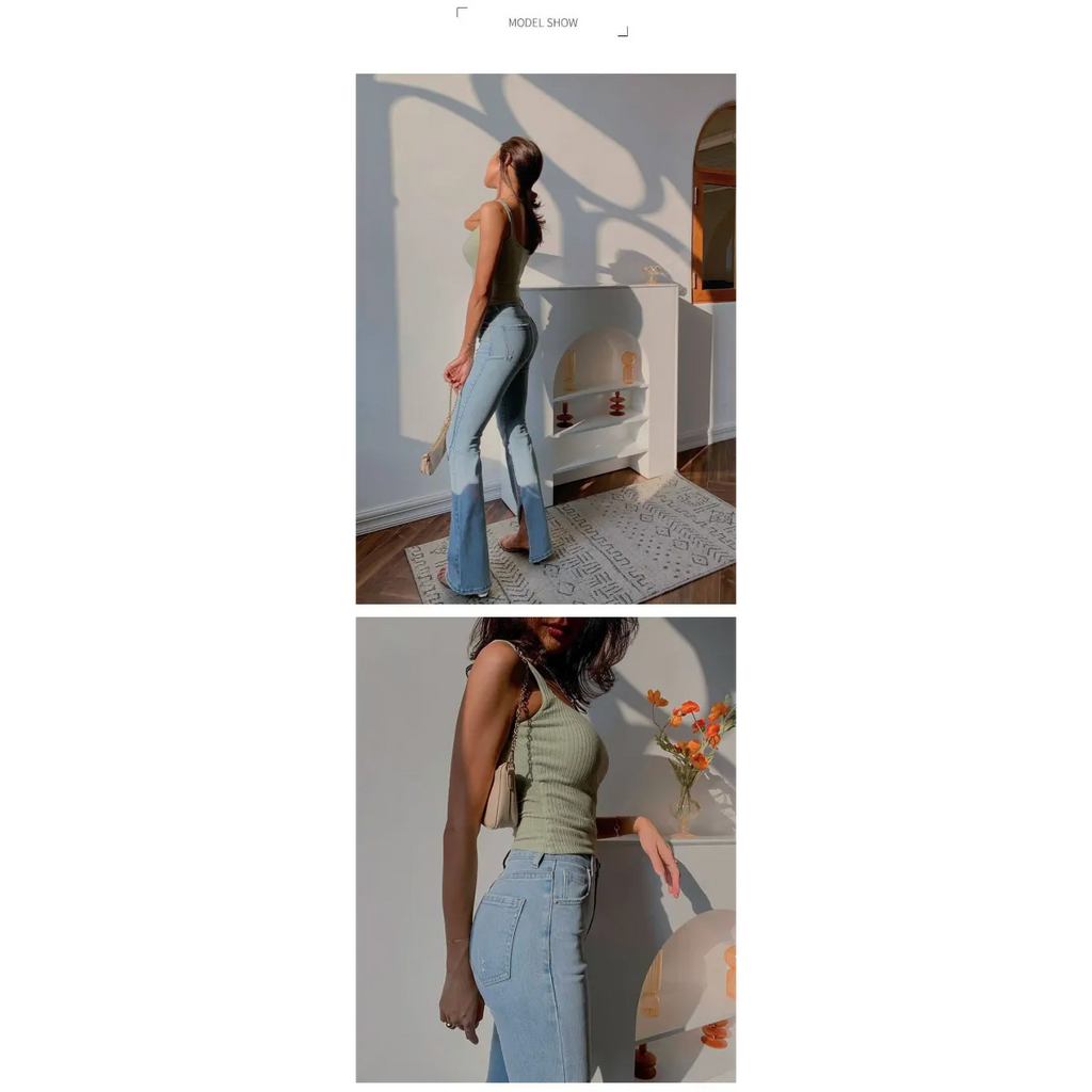 Flared High Waist Skinny Jeans