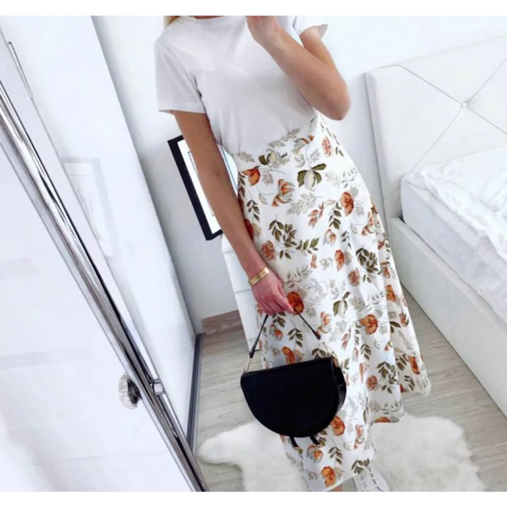 Floral Print Maxi Skirt