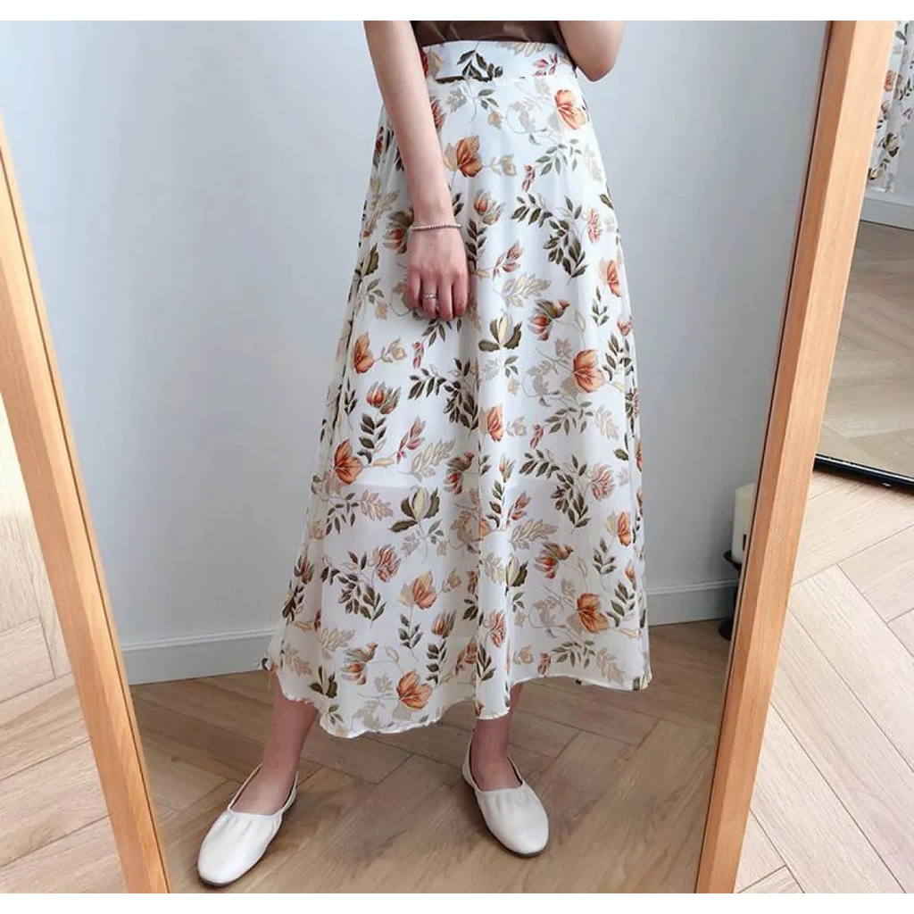 Floral Print Maxi Skirt