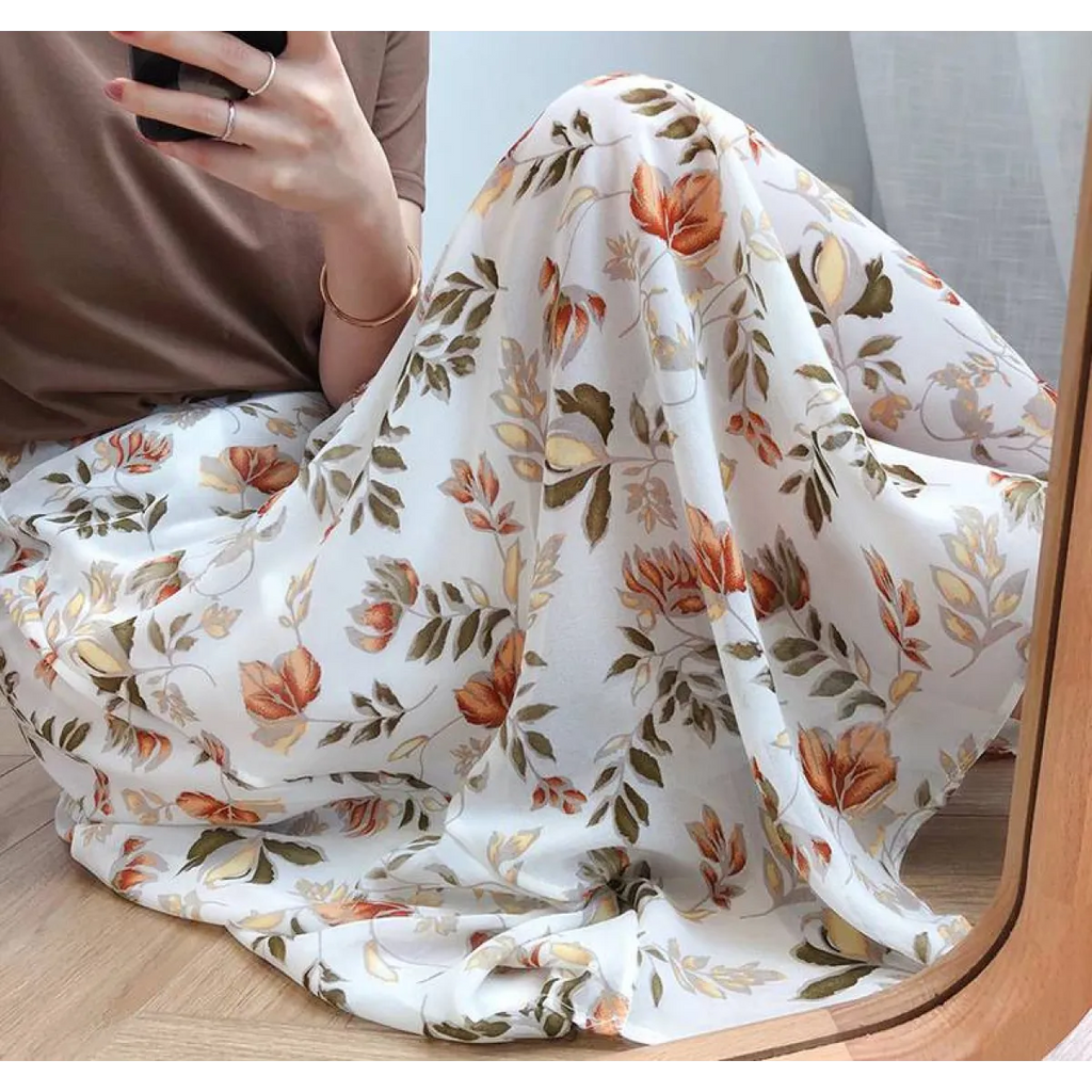 Floral Print Maxi Skirt