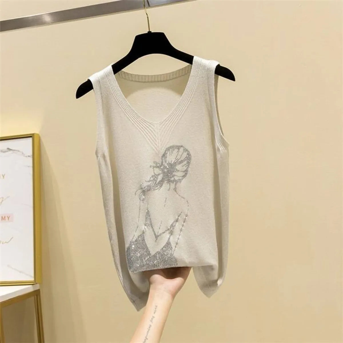 Glitter Print Tank Top