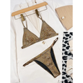 Glitter Sequin Bikini Set – Metal Ring Thong Swimwear