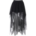 Gothic Harajuku Irregular Tulle Skirt – Y2K High Waist Layered Skirt