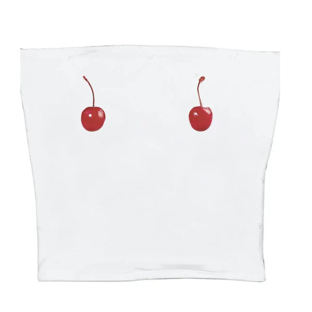 Harajuku Cherry Tee - Sleeveless Streetwear Crop
