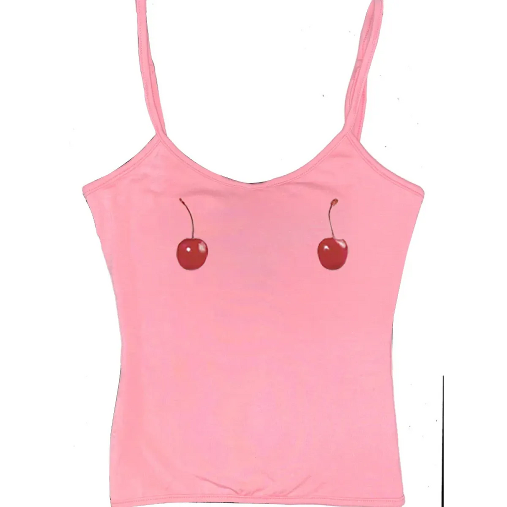 Harajuku Cherry Tee - Sleeveless Streetwear Crop