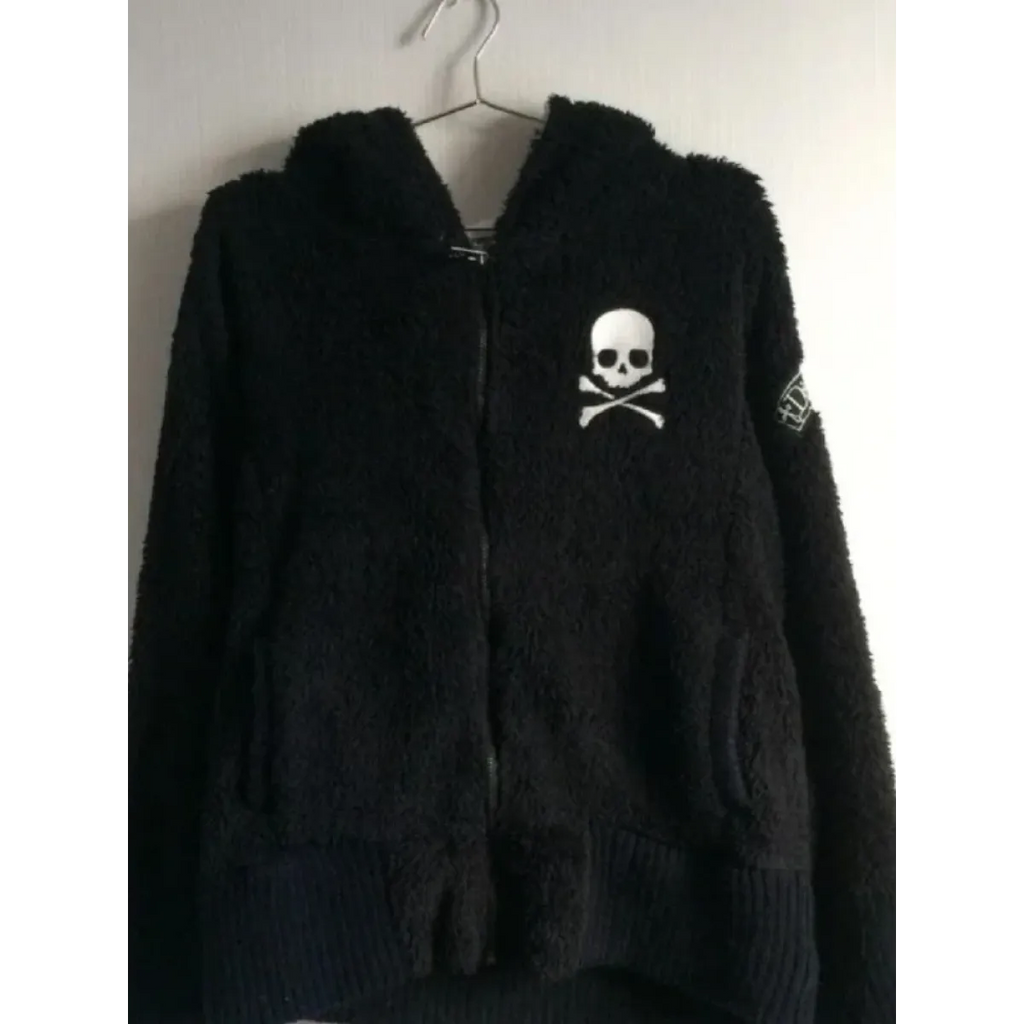 Harajuku Grunge Skull Zip Hoodie