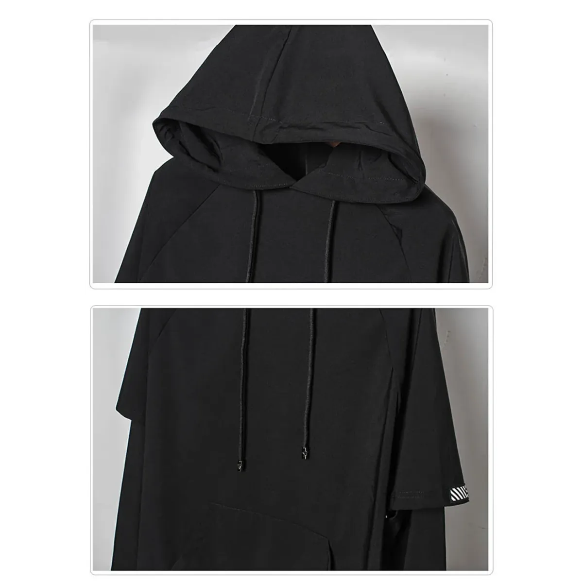 Layered Techwear Hoodie – Harajuku Streetwear