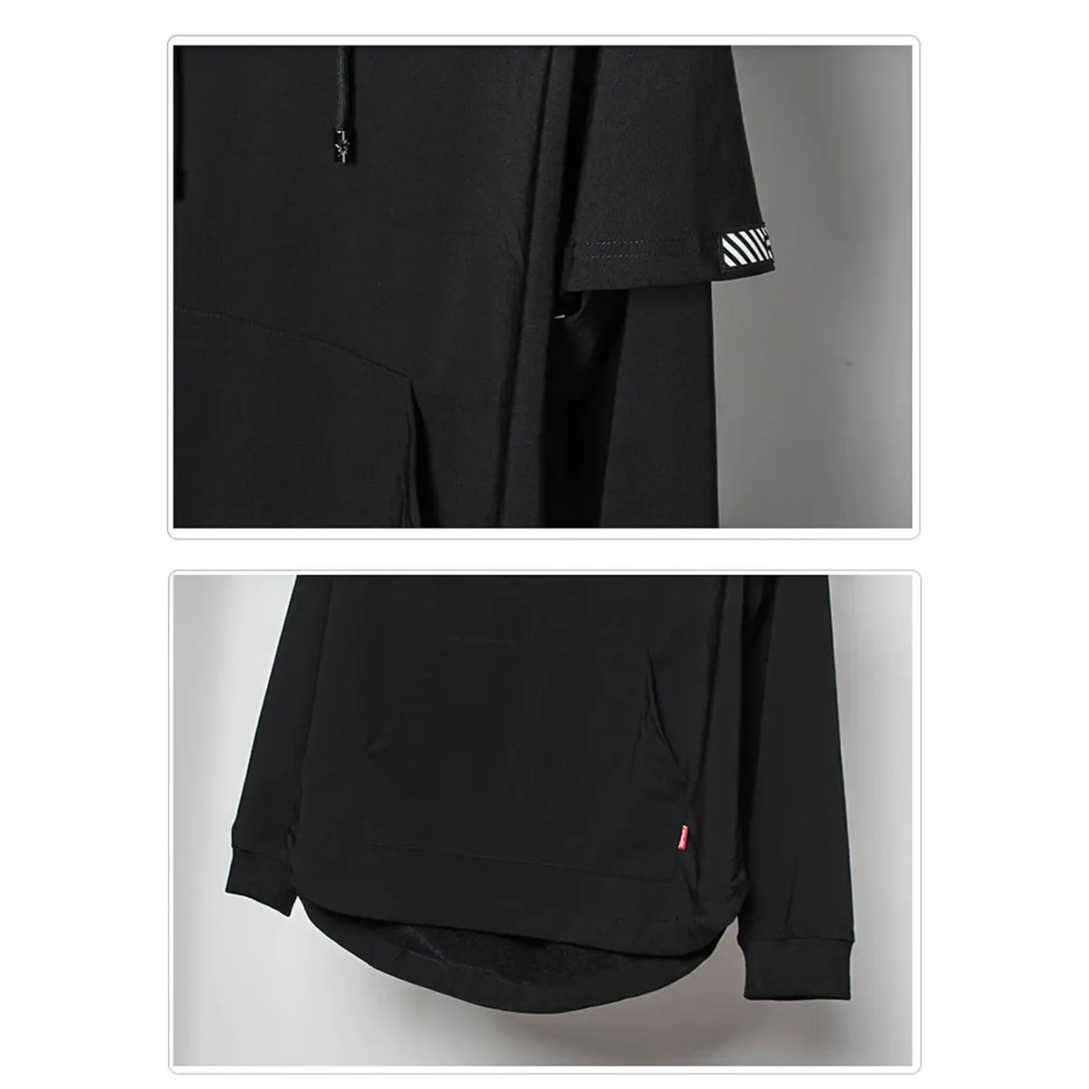 Layered Techwear Hoodie – Harajuku Streetwear