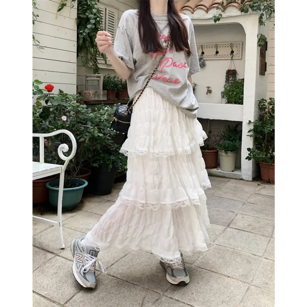 Harajuku Ruffle Lace Skirt