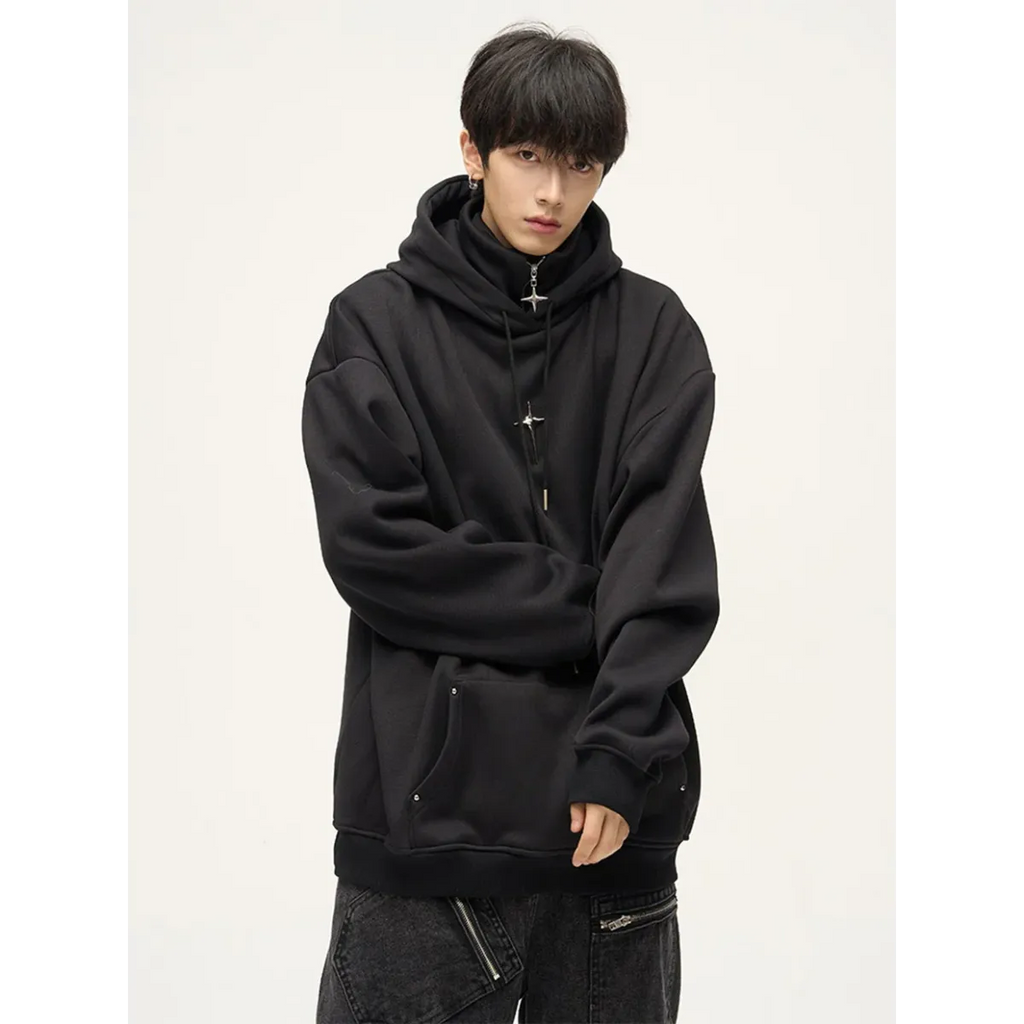 Harajuku High Neck Hoodie