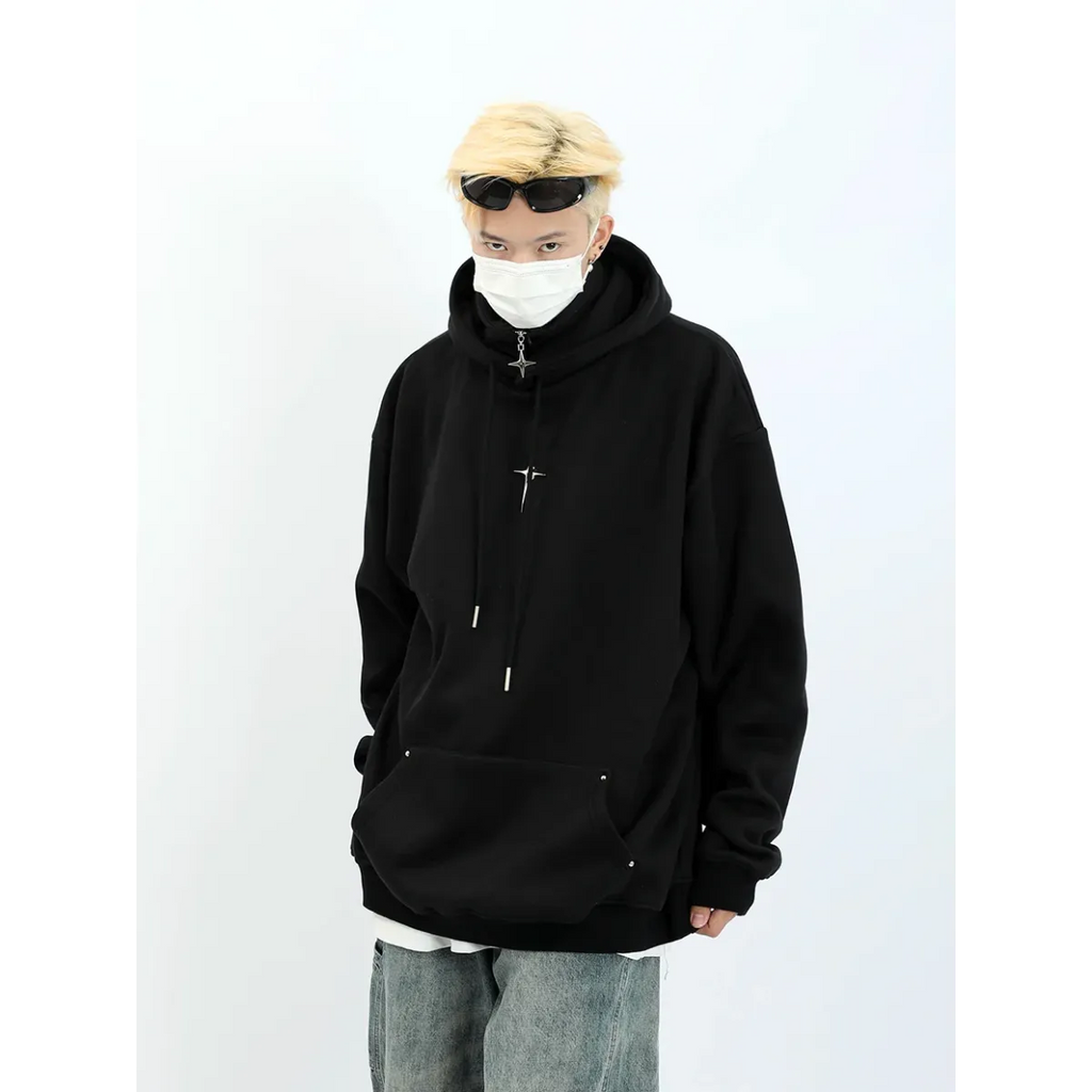 Harajuku High Neck Hoodie