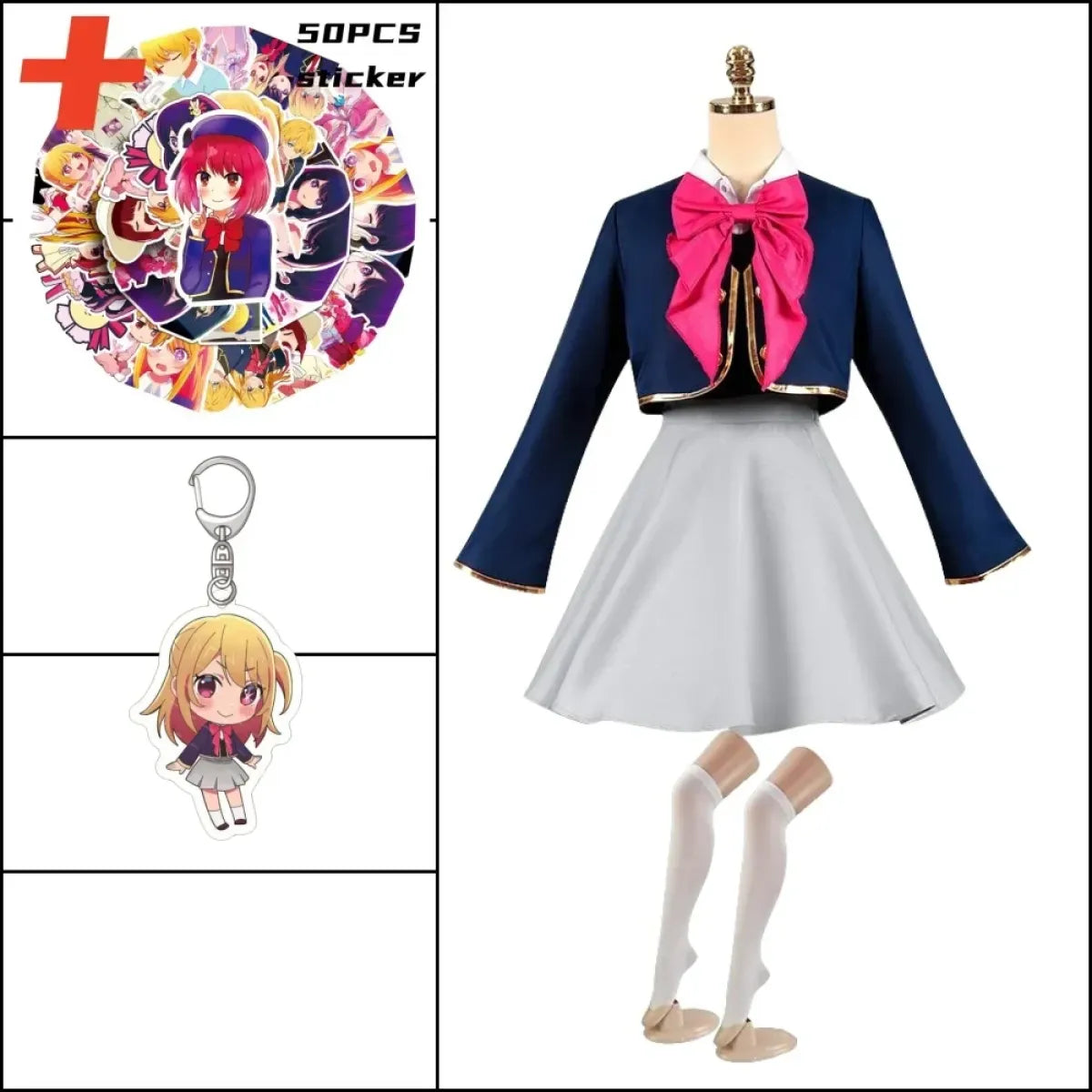 Hoshino Rubii Cosplay Costume - Oshi no Ko Anime JK Uniform Dress