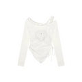 Japanese Kawaii 2-Piece Set - Long Sleeve Crop Top and A-Line Mini Skirt