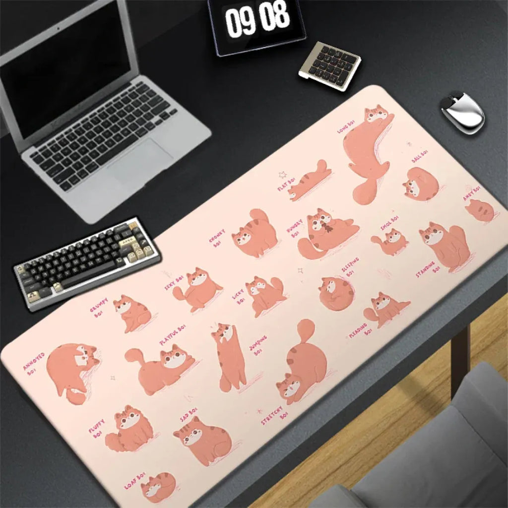 Kawaii Cat Constellation Desk Mat