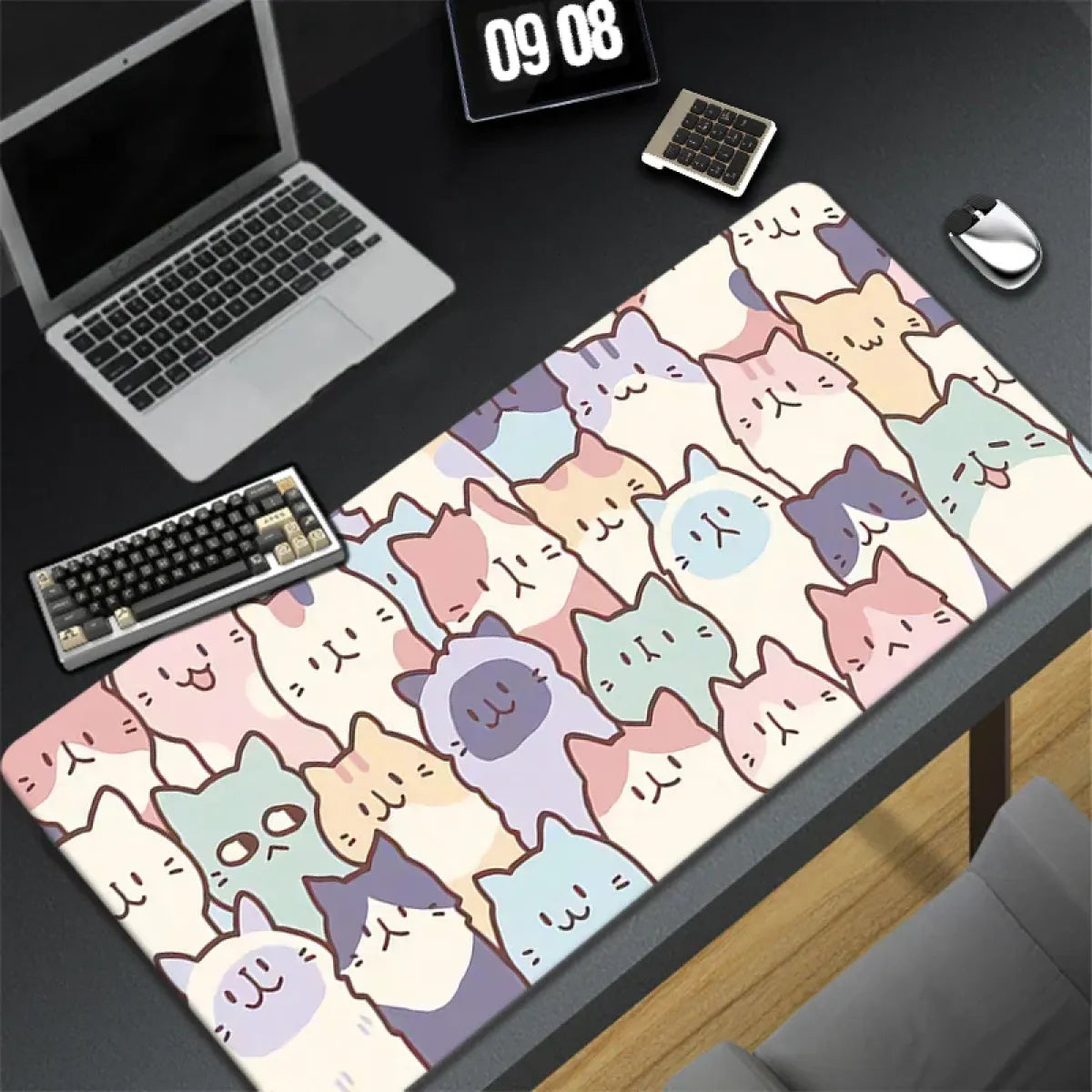 Kawaii Cat Constellation Desk Mat