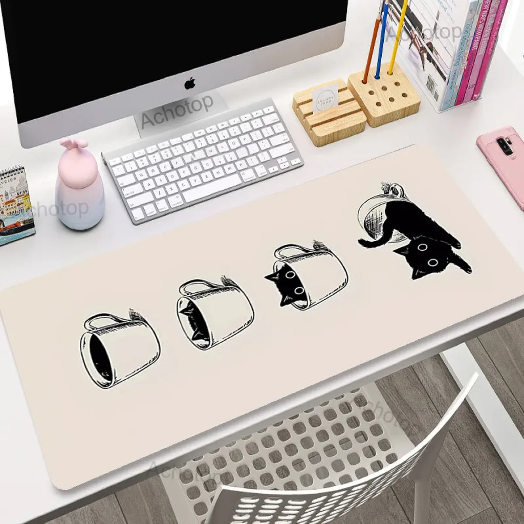 Kawaii Cat Constellation Desk Mat