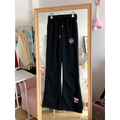Flare Sweatpants – Kawaii High Waist Embroidered Trousers