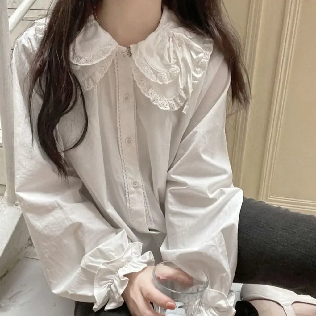 Kawaii Lolita Ruffle Knit Sweater Vest - Japanese Bow Cardigan