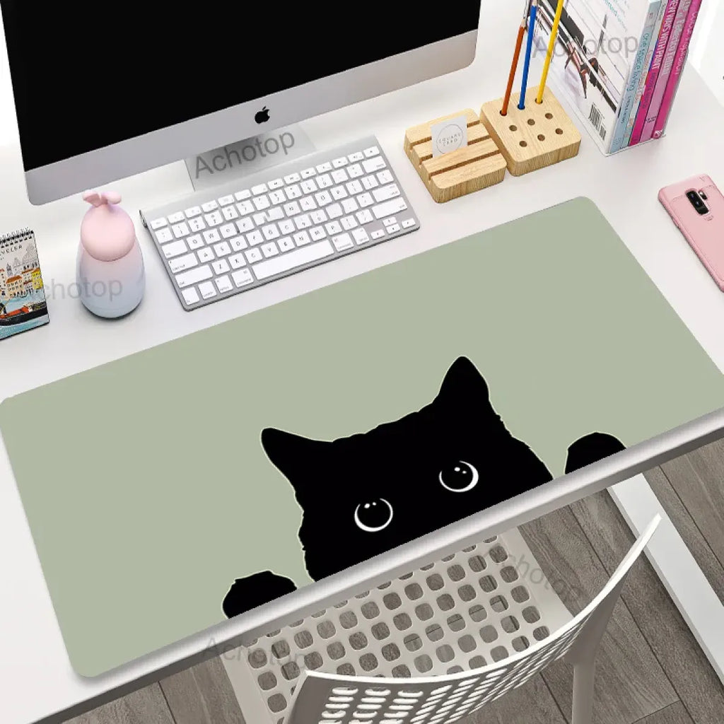 Kawaii Office Desk Mat - Adorned with Cute Cat Designs