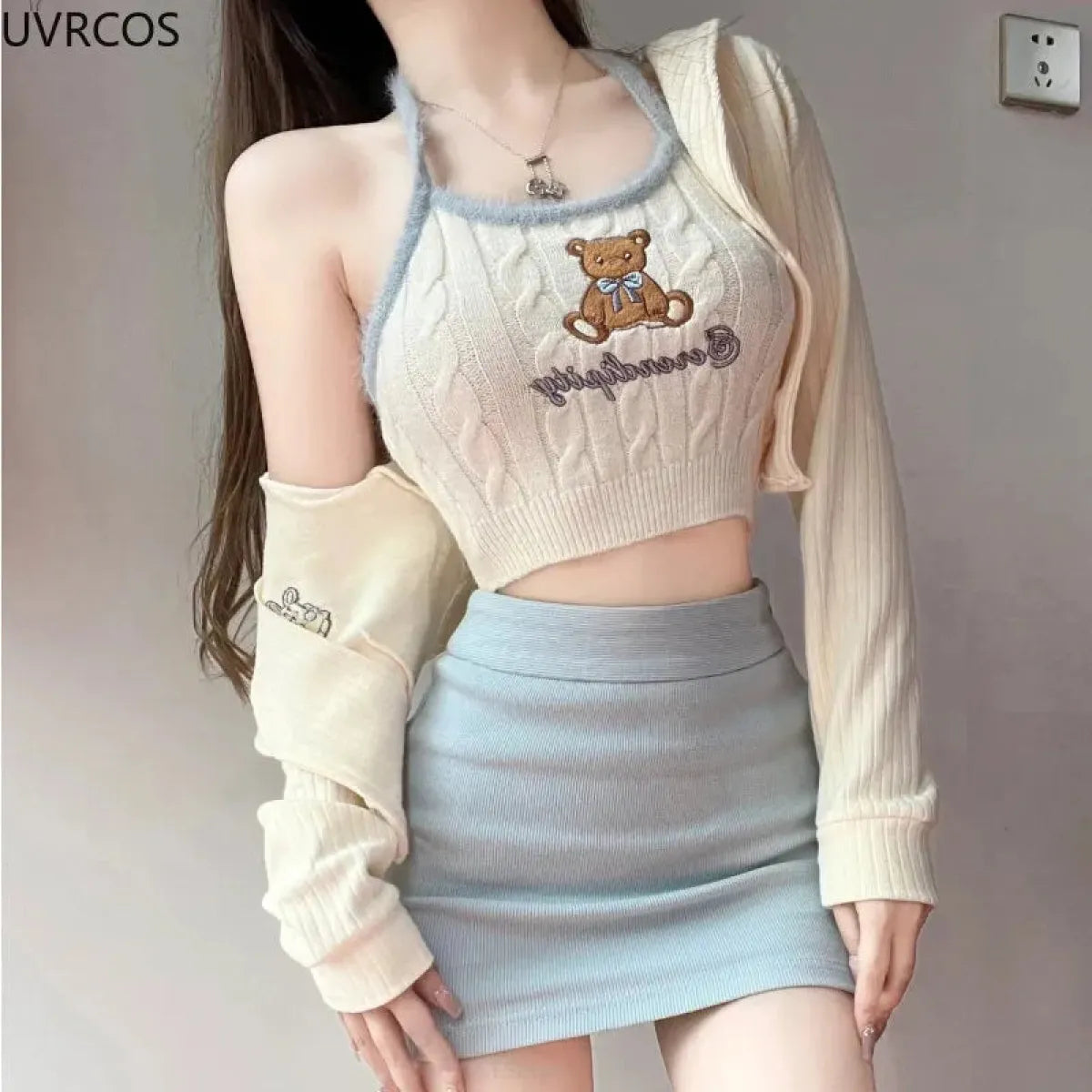 Knit Teddy Outfit