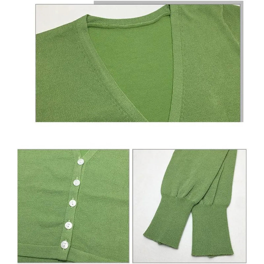 Women's Knitted Cropped Cardigan