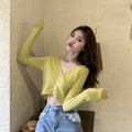 Women's Knitted Cropped Cardigan