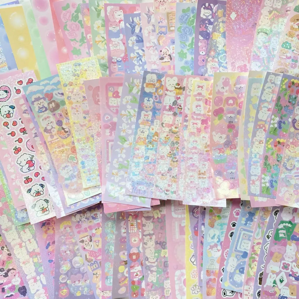Korean Kawaii Sticker Pack - Laser-Cut for Albums & DIY