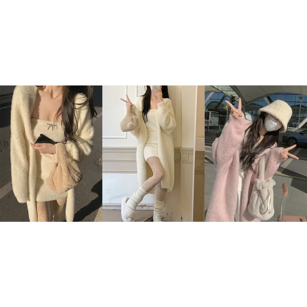 Mori Girl Lace Knit Dress
