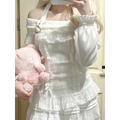 Kawaii Lace Patchwork Knit Top – Halter Neck Lolita Sweater