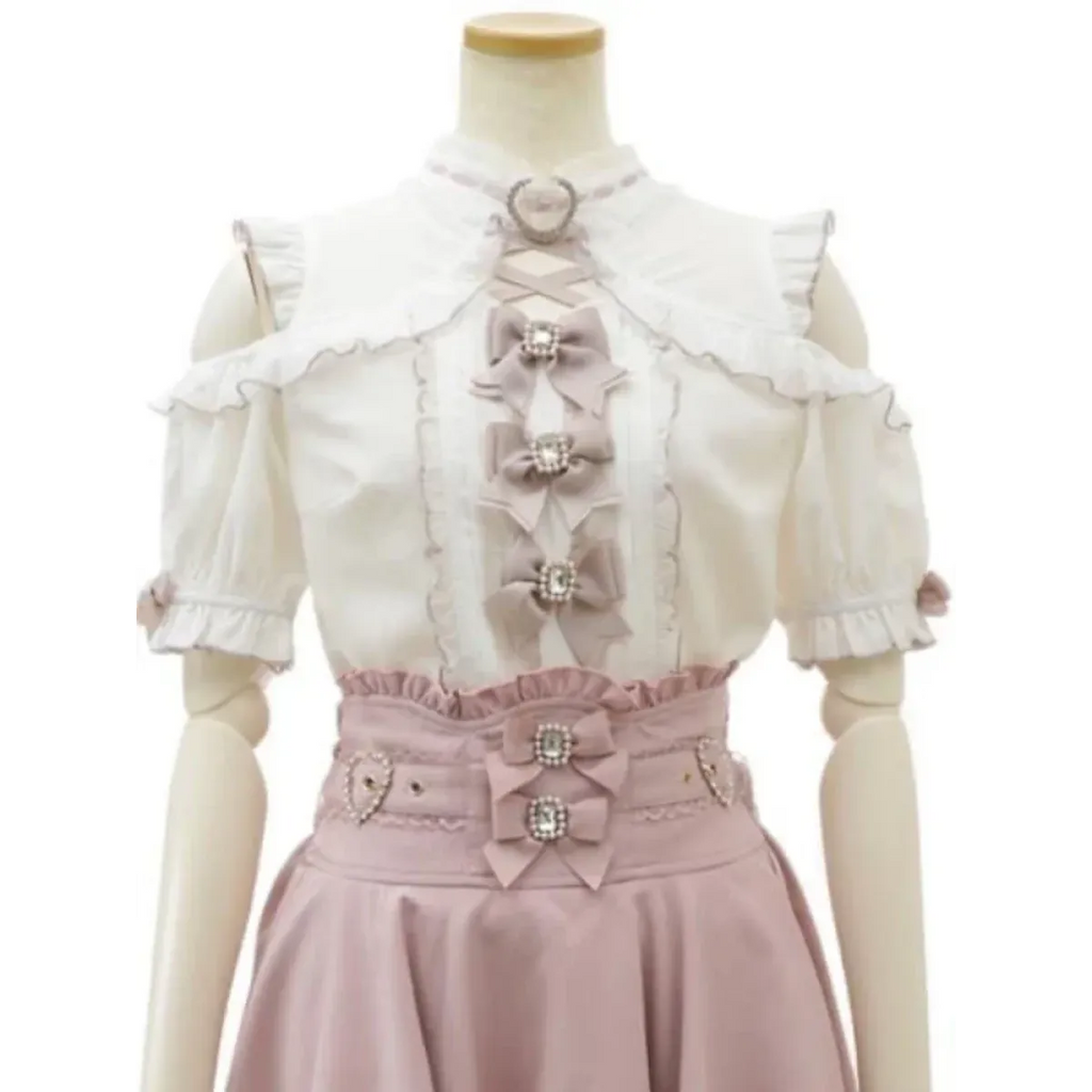 Lolita Lace Bow Off Shoulder Blouse