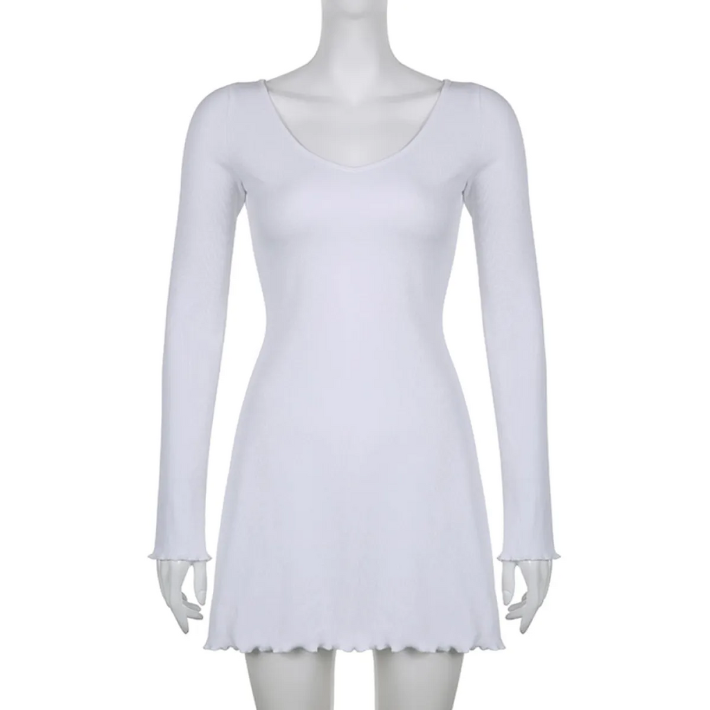 Solid Casual Knitted Dresses