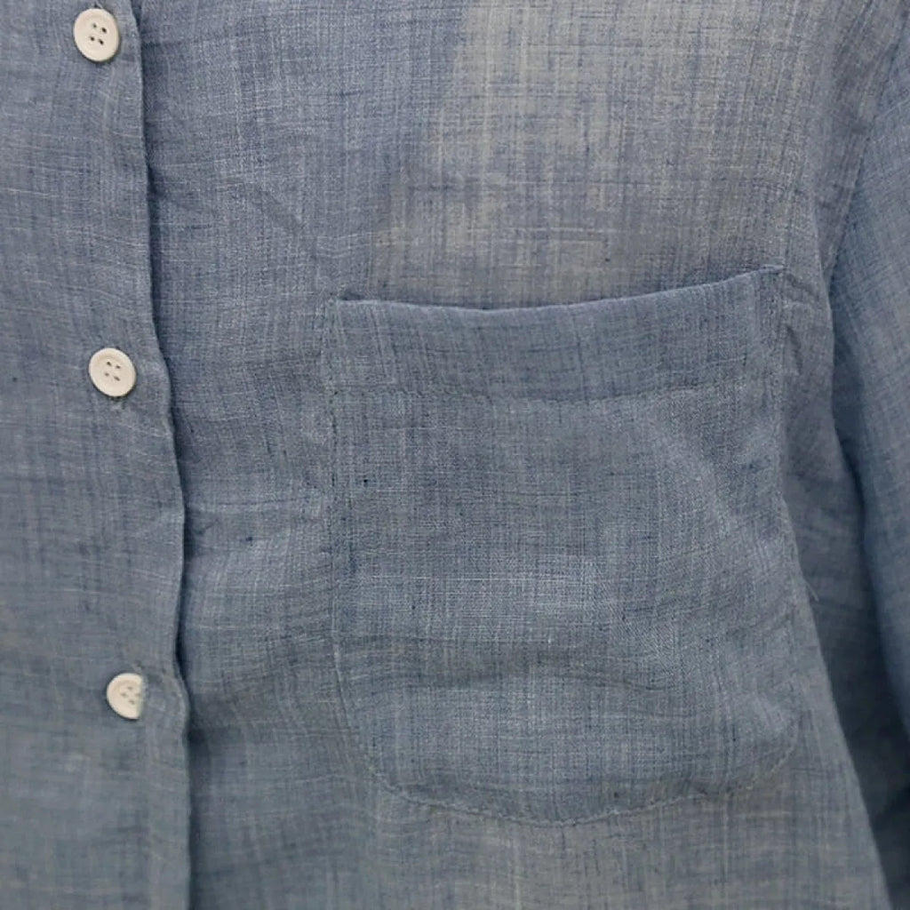 Long Sleeve Linen Blouse