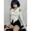 Open Shoulder Chinese Style Blouses